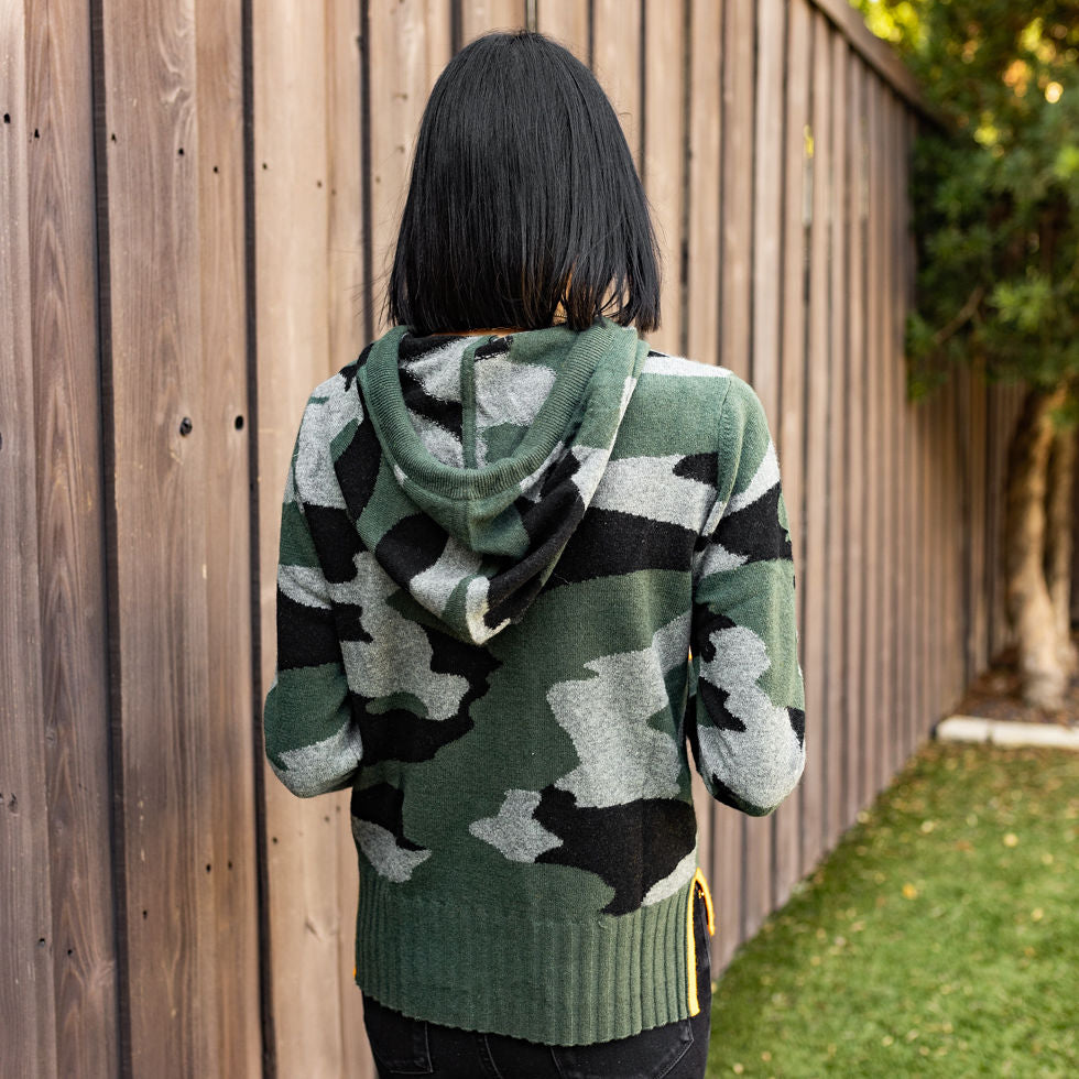 Camo Cashmere Hoodie